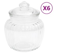 Vidaxl pots de conservation 6 pièces 500 ml verre