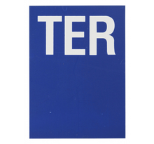 THIRARD - Plaque de signalisation TER  marquage blanc sur fond bleu  panneau PVC adhésif  65x90mm