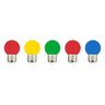 Lot de 5 ampoules compatible guirlande party bulb color multicolore plastique e27
