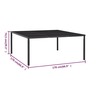 vidaXL Table de jardin Noir 170x170x74 5 cm Acier et verre