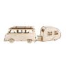 Maquettes en bois 3d à customiser : camping car et caravane