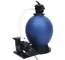 Vidaxl filtre à sable avec vanne 7 voies et pompe 1000 w bleu et noir