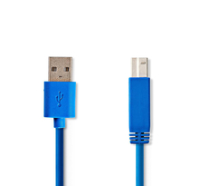 Nedis Câble USB 3.0 A Mâle - B Mâle 2,0 m Bleu