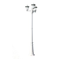 Vidaxl lampadaire de jardin 3 bras 215 cm blanc aluminium