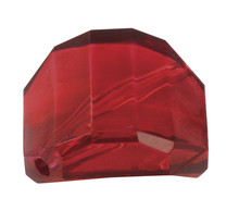 Perle acrylique Rouge Carré facetté 20x20 mm 1 pièc.