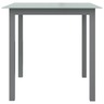 vidaXL Table de jardin Gris clair 80x80x74 cm Aluminium et verre