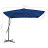 Vidaxl parasol d'extérieur avec mât en acier bleu 250x250x230 cm
