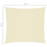 Vidaxl voile de parasol tissu oxford rectangulaire 2x3 m crème