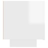 vidaXL Table de chevet Blanc brillant 100x35x40 cm Aggloméré