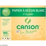 Papier à dessin CANSON pochette de 12 feuilles dessin blanc format 24x32cm 180 grammes