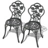 Vidaxl chaises de bistro 2 pcs aluminium coulé vert