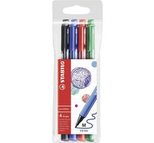 Pochette de 4 stylos feutres pointMax pointe moyenne 0,8 mm noir + bleu + rouge + vert x 5 STABILO