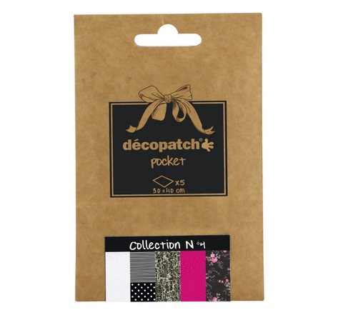 Décopatch - Déco Pocket 5 feuilles 30x40cm - Collection N°4