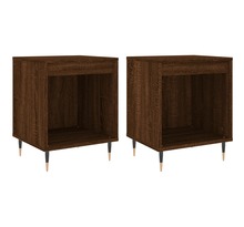 vidaXL Tables de chevet 2 Pièces chêne marron 40x35x50 cm bois ingénierie