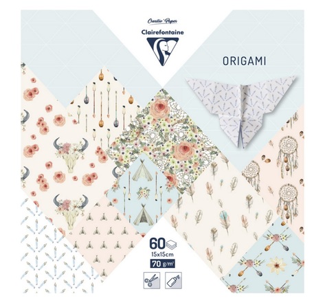 Clairefontaine - Pochette 60 Feuilles Origami 15x15 cm - Dreamcatcher