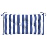 vidaXL Coussin de banc de jardin rayures bleues et blanches 110x50x7cm