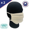 Masque Tissu Lavable x50 Blanc Lot de 2