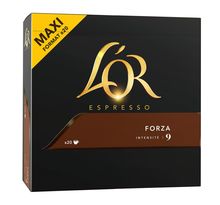 Café Espresso Forza, pour machine Nespresso, intensité 9 - Boîte de 20 capsules (boîte 20 unités)