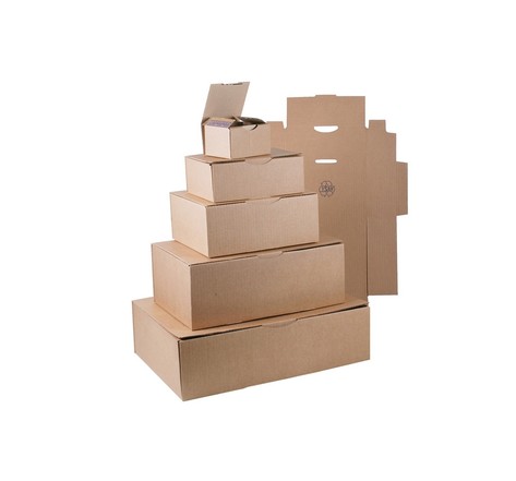 (lot  50 boîtes) boîte postale brune 330 x 250 x 80mm