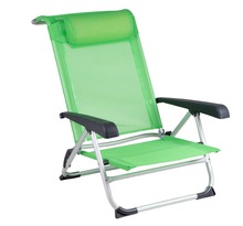Bo-camp chaise de plage aluminium vert