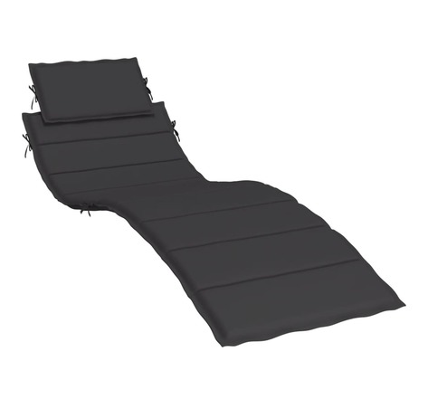 vidaXL Coussin de chaise longue noir 186x58x3 cm tissu oxford