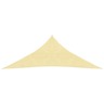 Vidaxl parasol en pehd triangulaire 3,6x3,6x3,6 m beige