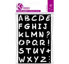 Pochoir adhésif alphabet 12x18 cm lettre haut 20.5 mm