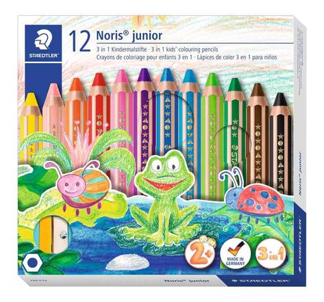 Crayon de couleur hexagonal Noris junior, étui x12 STAEDTLER