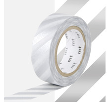 Masking Tape MT rayures argent - stripe silver