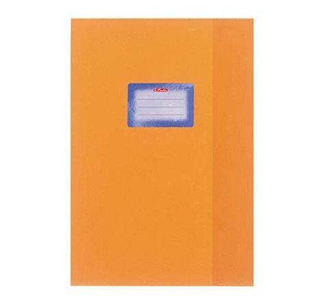 Protège-cahiers Structuré A4 Avec étiquette collée Orange HERLITZ
