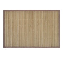 242108 6 bamboo placemats 30 x 45 cm brown