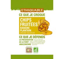 Ethiquable Chips bio banane plantain fruitées
