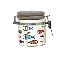 Pot à sel hermétique Inaya en Faïence avec cuillère en bois