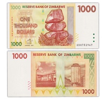 Billet de Collection 1000 Dollars 2007 (2008) Zimbabwe - Neuf - P71