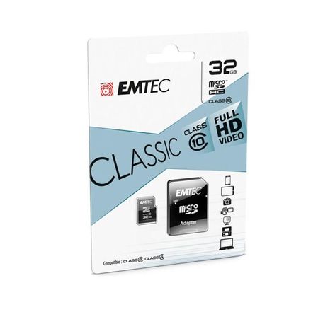 Carte mémoire Micro SD Emtec 32Go Class 10