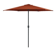 Vidaxl parasol d'extérieur et mât en aluminium 270x246 cm terre cuite