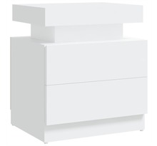 Vidaxl table de chevet blanc 45x35x52 cm aggloméré