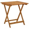 Vidaxl table pliable de jardin 70x70x75 cm bois d'acacia massif