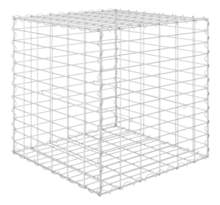 Vidaxl lit surélevé cube à gabion fil d'acier 60x60x60 cm