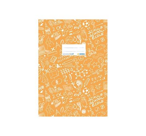 Protège-cahier Schoolydoo A4 polypro avec etiquette Orange HERMA