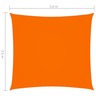 vidaXL Voile de parasol Tissu Oxford carré 3 6x3 6 m Orange