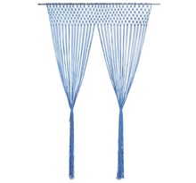 Vidaxl rideau en macramé bleu 140x240 cm coton