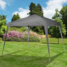 Tonnelle barnum de jardin pop-up pliant 3L x 3l x 2,4H m acier polyester imperméabilisé anti UV avec sac de transport gris