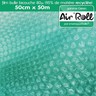 Lot de 6  rouleaux de film bulle d'air recycle largeur 50 cm x longueur 50 mètres - gamme air'roll green de la marque enveloppebulle