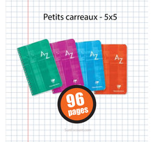 Carnet Répertoire Spirales 90X140 100P Petits Carreaux 5X5 90G Clairefontaine