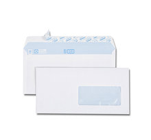 Lot de 500 Enveloppes, DL, 110 x 220 mm, blanc, avec fenêtre