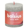 Bolsius Bougies pilier rustiques Shine 4 Pièces 80x68 mm Gris sableux