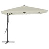 Vidaxl parasol d'extérieur avec poteau en acier 250 x 250 cm sable