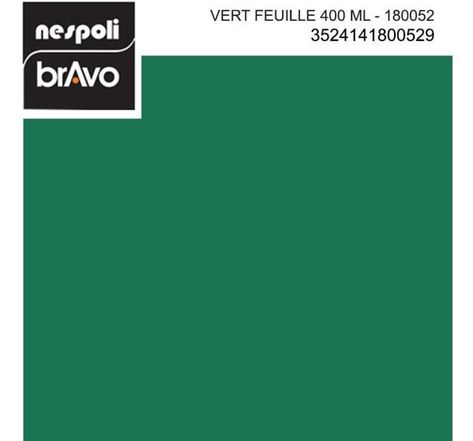 Aérosol peinture vert feuillage ral 6002 400 ml  nespoli