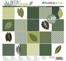Bloc papier 30 cm Deep Green 40 feuilles - Artémio
